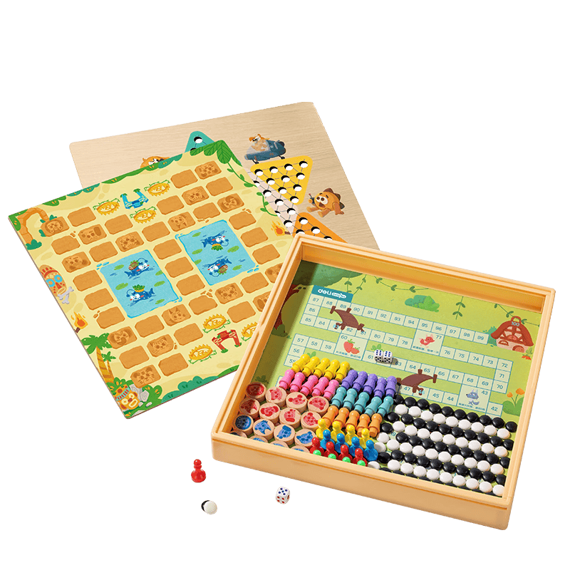 让孩子在游戏中成长——得力五合一游戏棋套装的魅力(图1)